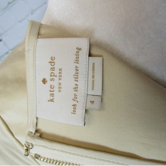 Kate Spade Havana Dress With Bow Size 4 Cream - Picture 3 of 8